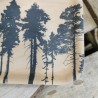 Composition Petit plateau de service en bois décor forêt
