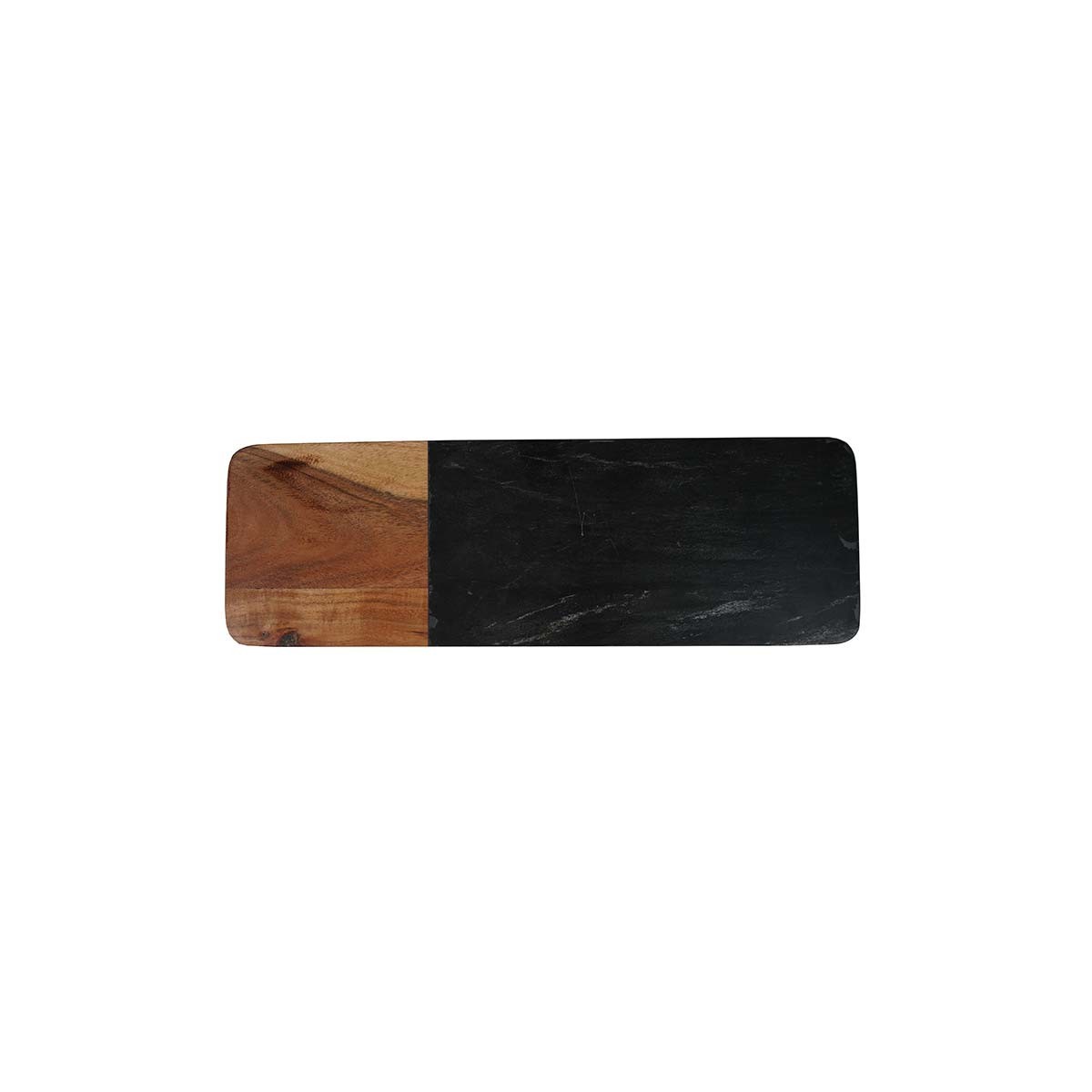 Planche à découper en marbre noir et bois acacia