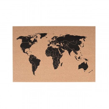 Tableau en liège carte du monde