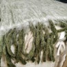 Composition Plaid chiné en laine verte