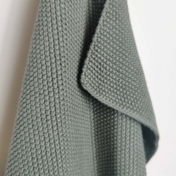 Composition Torchon à vaisselle en coton tricoté vert foncé