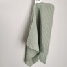 Ambiance déco Torchon à main en coton tricoté vert d'eau
