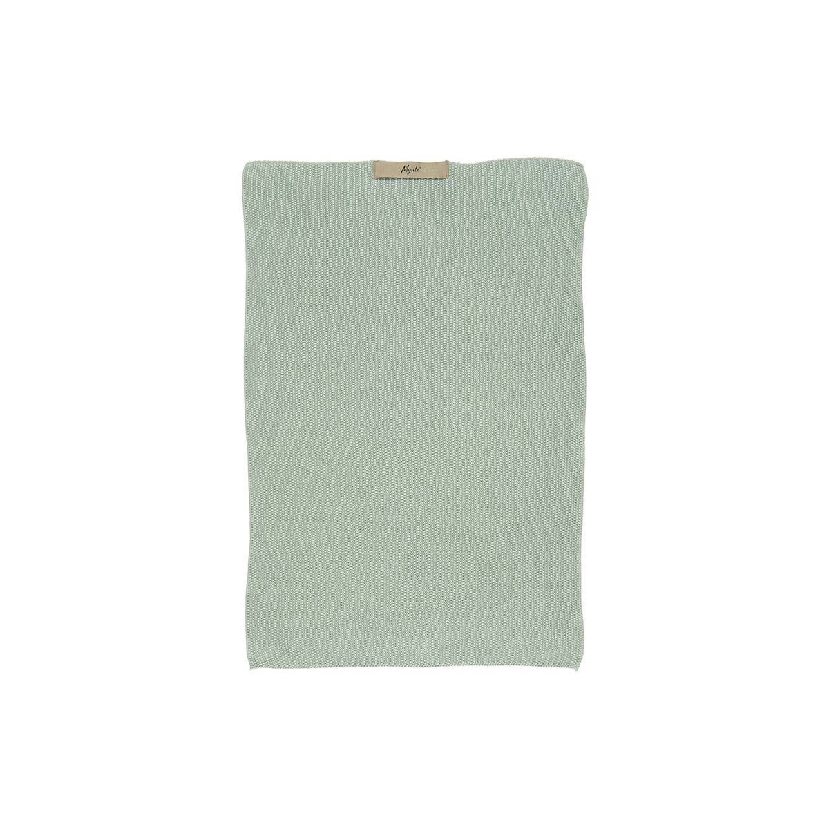Torchon à vaisselle en coton tricoté vert clair