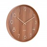 Grande horloge murale en bois marron