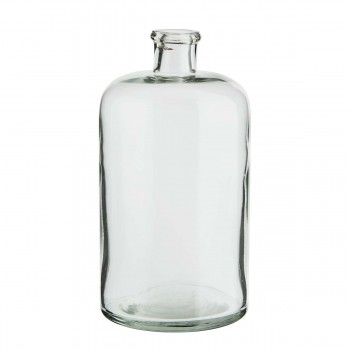 Large bouteille en verre transparent