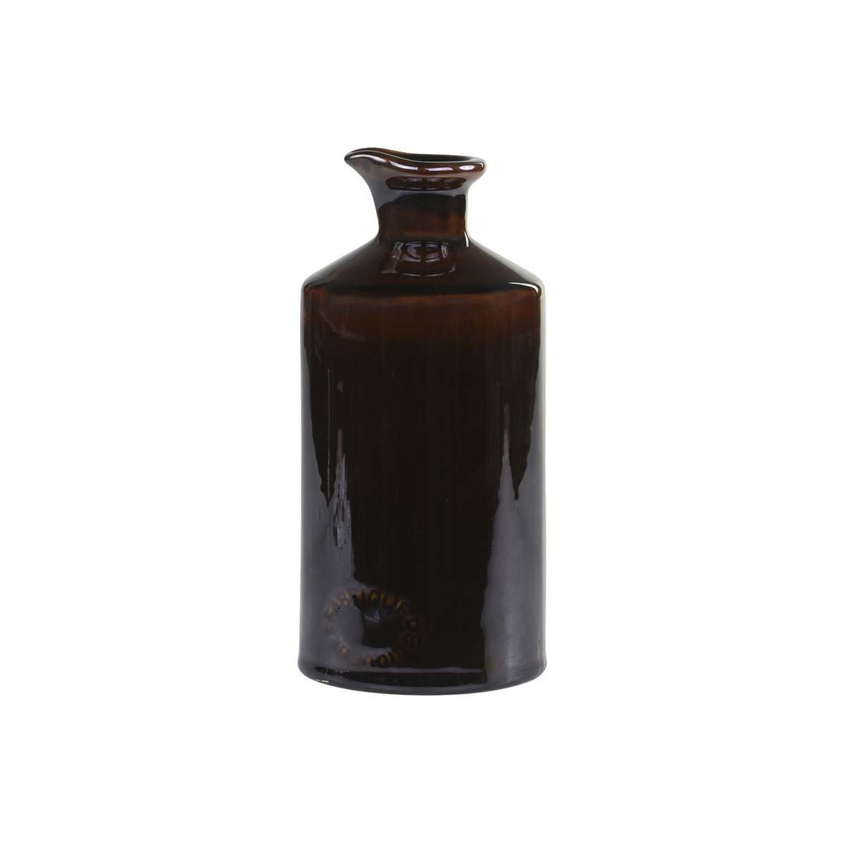 Vase en céramique marron foncé
