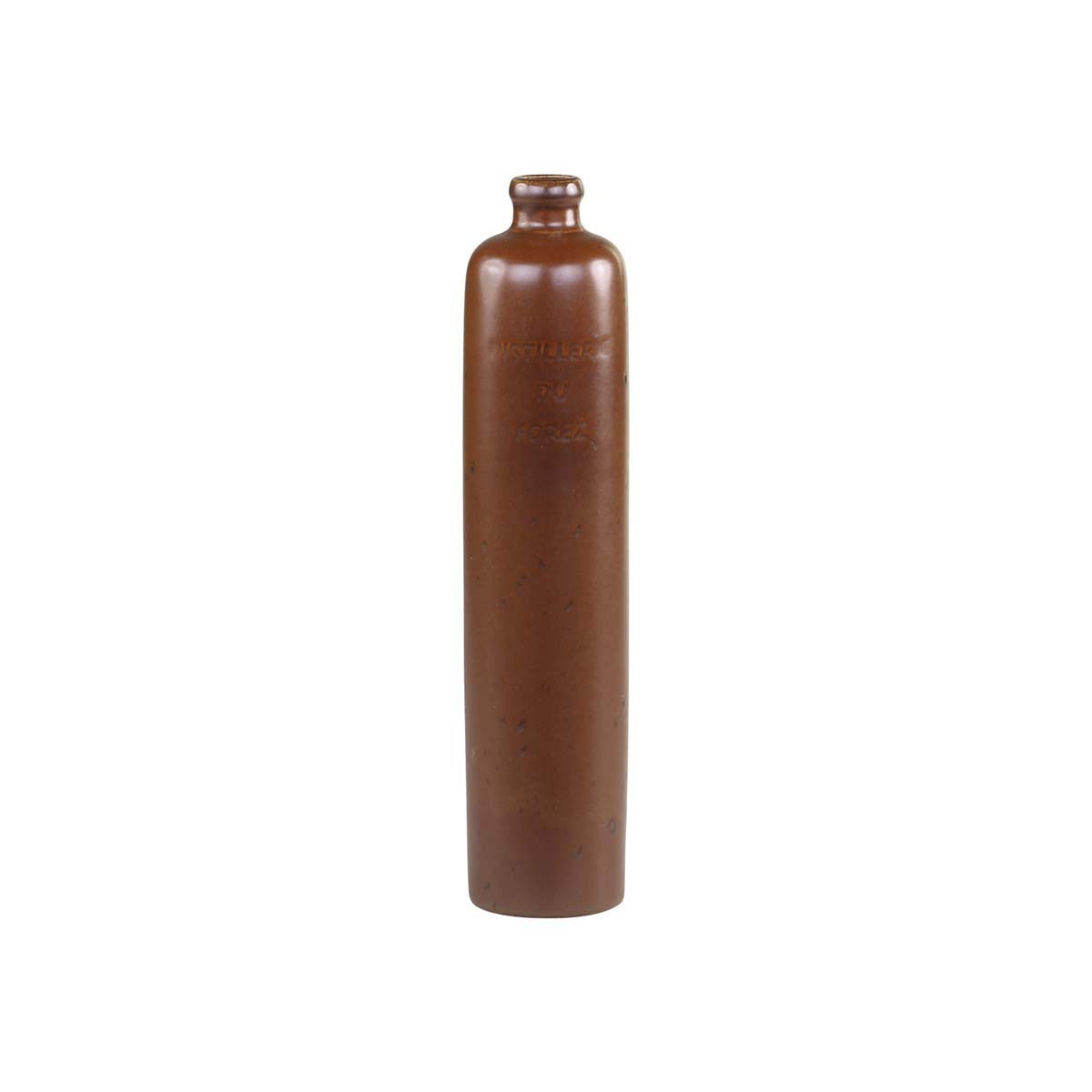 Long vase bouteille en céramique marron
