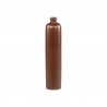 Long vase bouteille en céramique marron