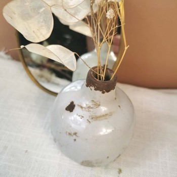 Composition Mini vase en céramique blanc
