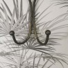 Composition Miroir à accrocher fer noir avec crochets