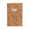 Carnet de notes couverture fleurs marron
