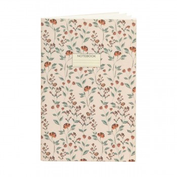 Carnet de notes couverture fleurs rose