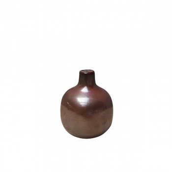 Petit vase en céramique bordeaux