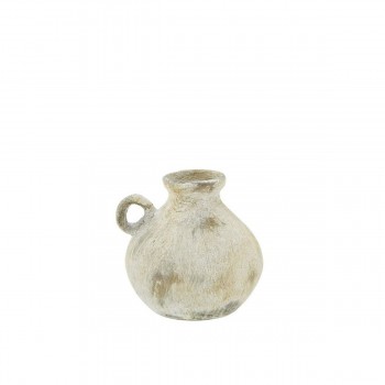 Mini vase en terre cuite blanc artisanal