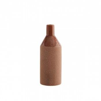 Vase soliflore en grès terracotta marron