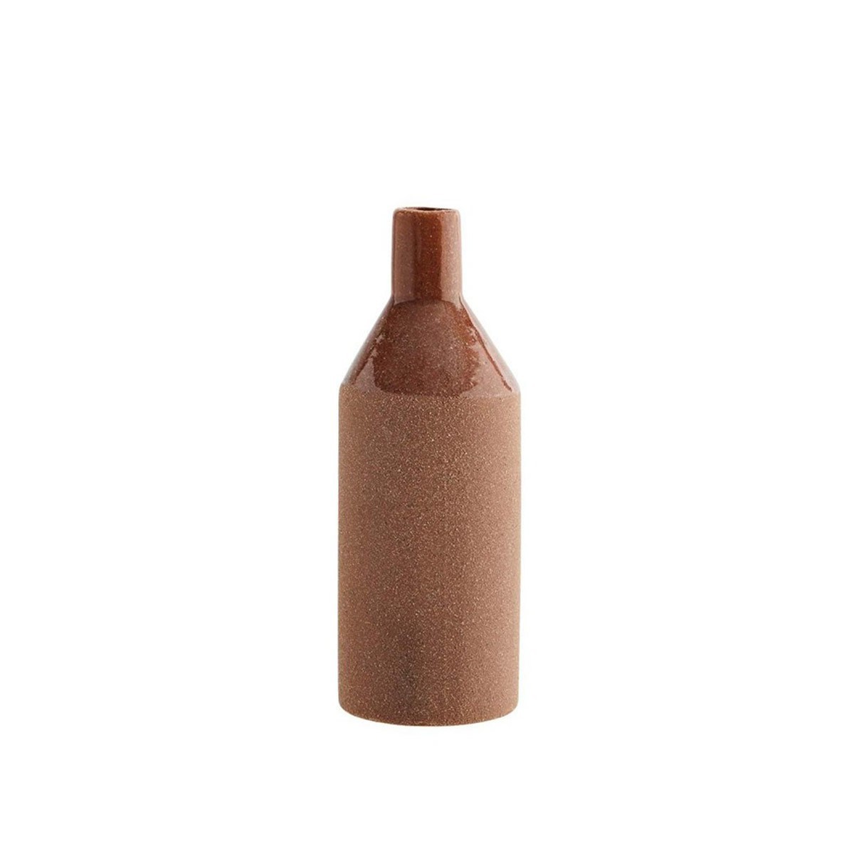 Vase soliflore en grès terracotta marron