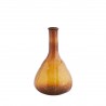 Vase arrondi en verre recyclé ambre
