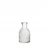 Mini bouteille en verre transparent avec motifs
