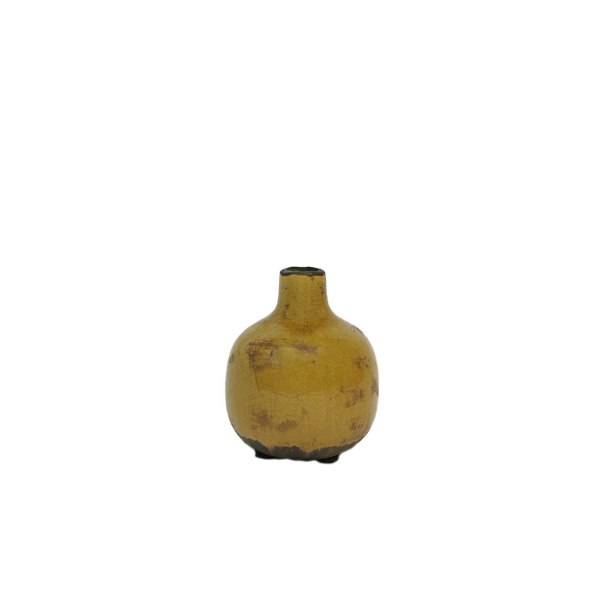 Mini vase en céramique jaune