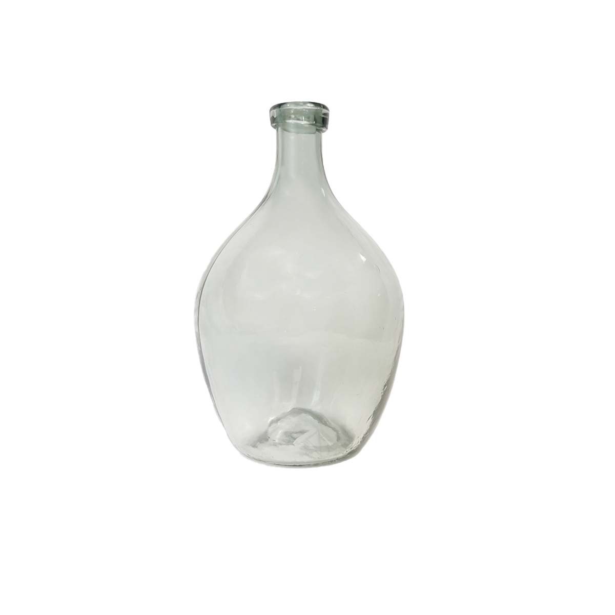Vase ballon en verre soufflé à la main gris