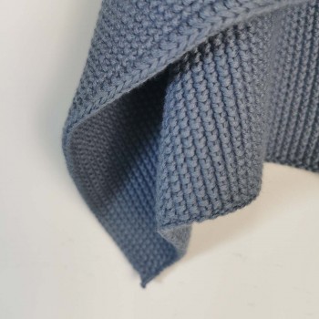 Composition Torchon à main en coton tricoté bleu foncé