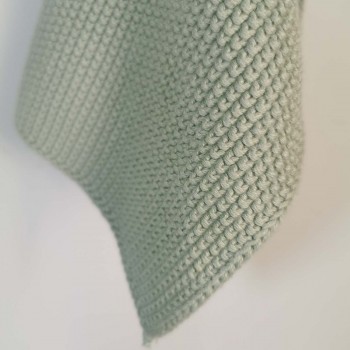 Composition Torchon à main en coton tricoté vert d'eau