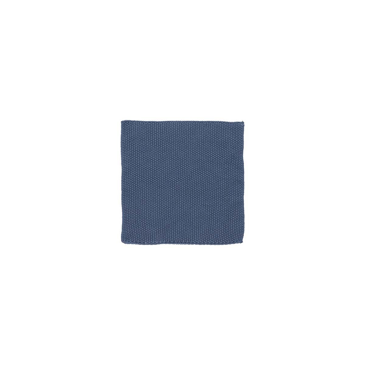 Torchon à main en coton tricoté bleu foncé