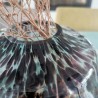 Composition Vase sphère en verre brun et vert