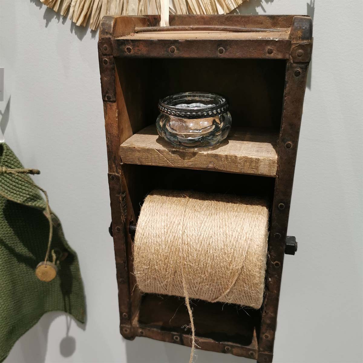 Dérouleur papier toilette bois recyclé Chic Antique - La déco 2B